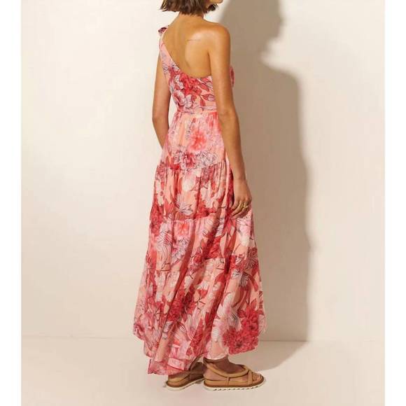 NEW KIVARI freya one shoulder maxi dress in pink floral - Picture 5 of 6
